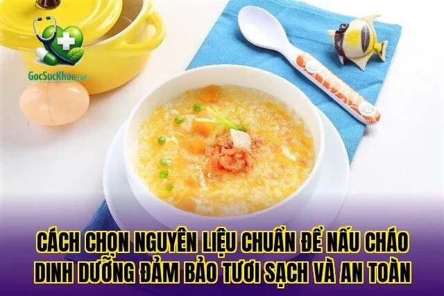 Cách chọn nguyên liệu chuẩn để nấu cháo dinh dưỡng đảm bảo tươi sạch và an toàn