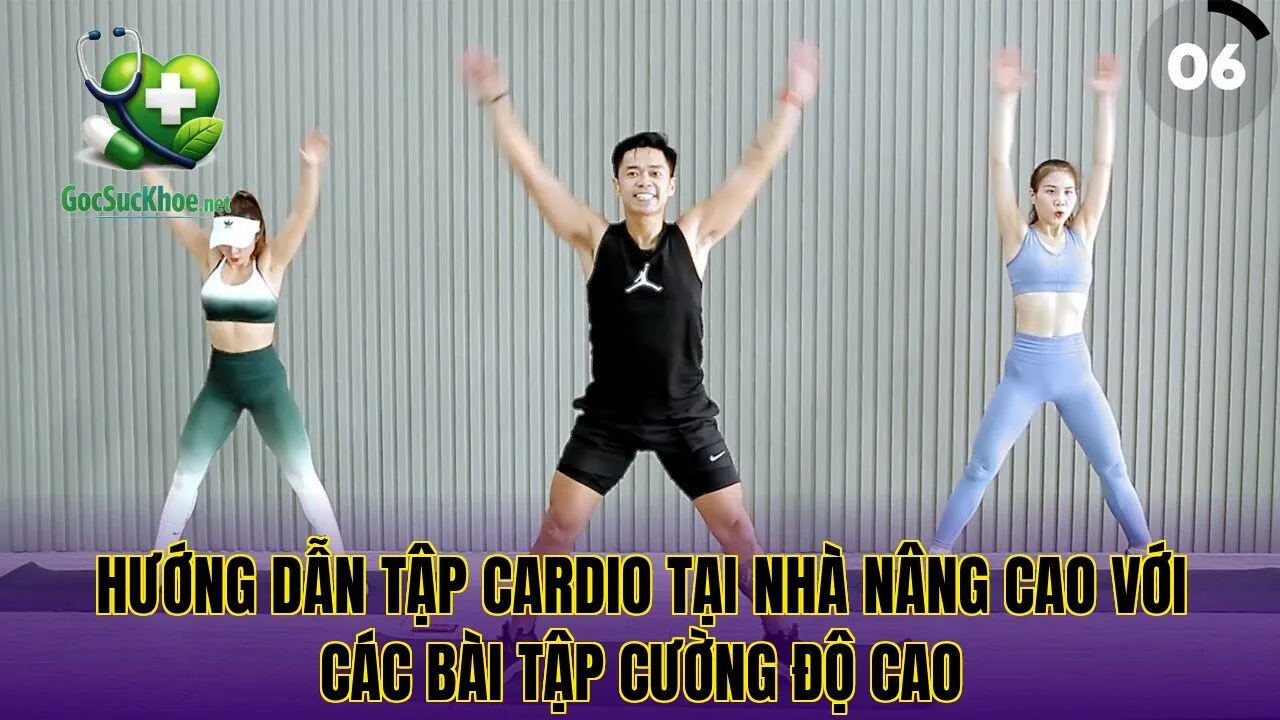 Hướng dẫn tập Cardio tại nhà nâng cao với các bài tập cường độ cao