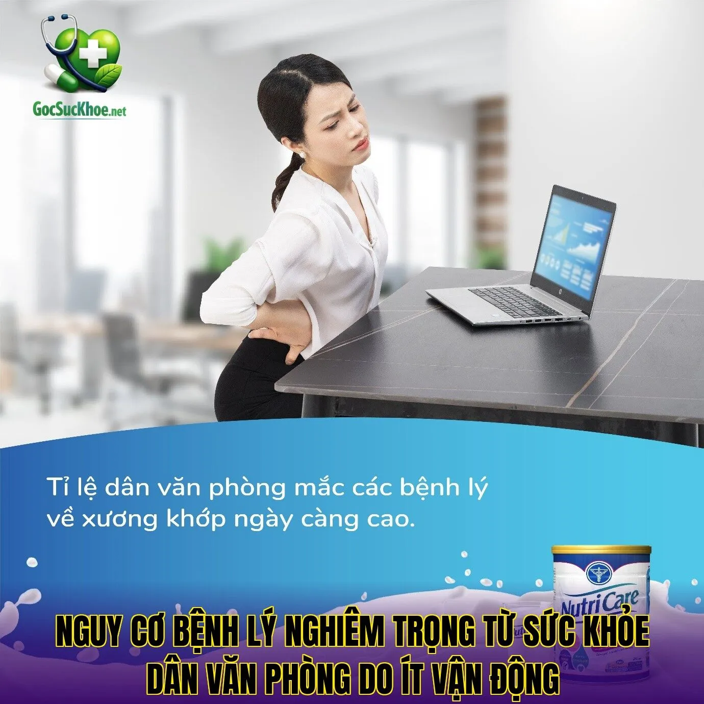 Nguy cơ bệnh lý nghiêm trọng từ sức khỏe dân văn phòng do ít vận động